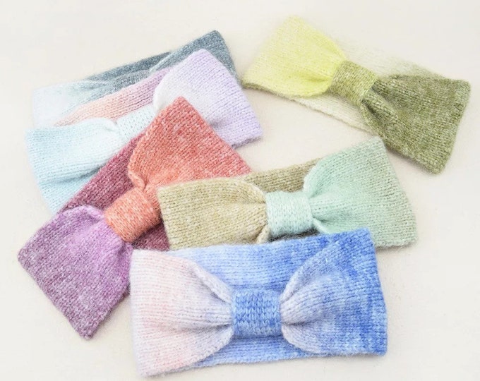 Adult and Kids Knitted Tie Dye Headband Ear Warmer