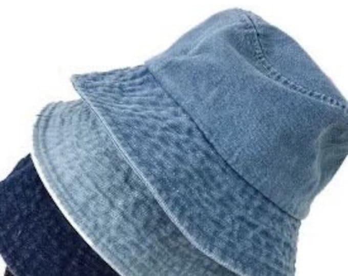 Denim Bucket Hat/ Spring Hat/ Summer Hat / Casual outdoor Hat