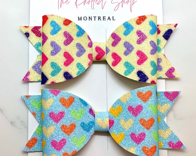 Hearts Hair Bow set