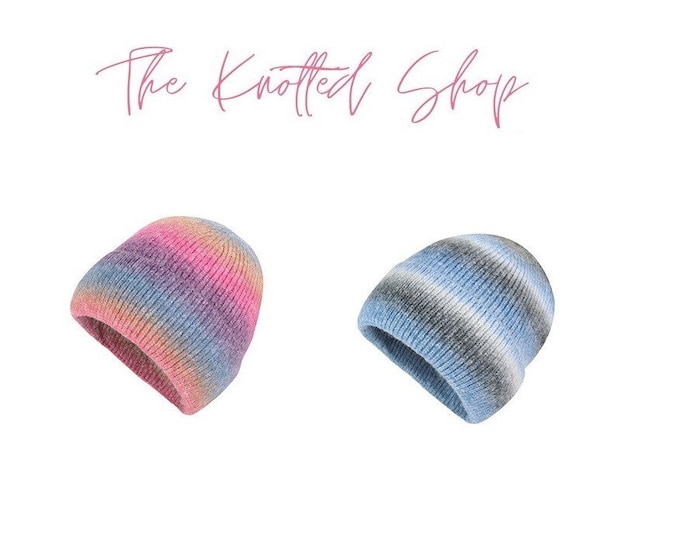 Tie Dye Knitted Beanie Hats