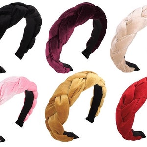 Braided Velvet headband/ headbands for women/ headbands / winter headbands