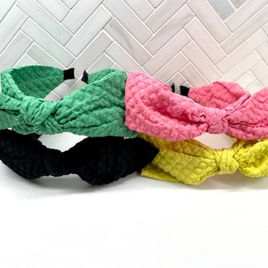 Colorful Center Bow Headband / Bow Headband / Bright Bow Headband / Pink Bow Headband /Bow Headband/ Knot Bow Headband