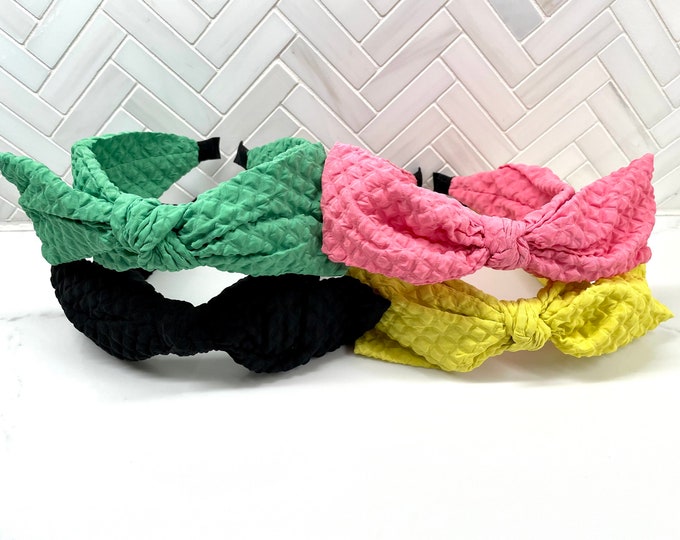 Colorful Center Bow Headband