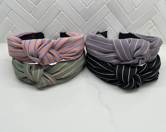 Striped Knot Headband - Women's Fashion Headband