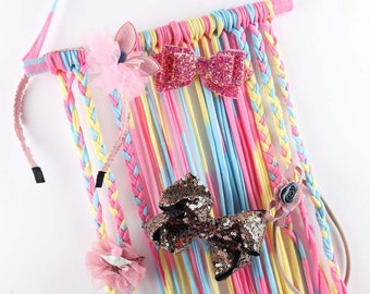 Rainbow & Multi Color Bow Headband Holder