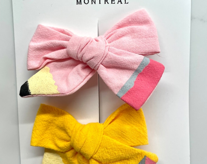 Back to School Hair Bow Set