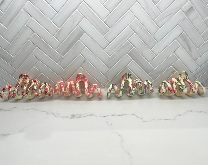 Wave hair claw clips / mommy and me hair clips / wavy hair clip