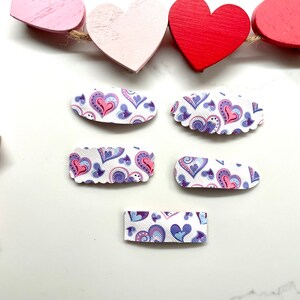 faux leather snap clips/ small hair clips / soft snap clips
