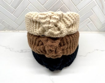 Knitted Top Knot Headband: Sweater Knit, Women's Fashion