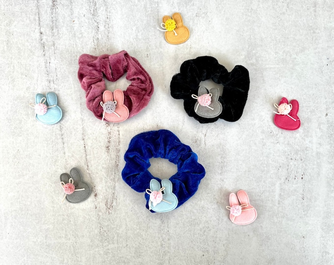 Velvet Bunny Hair Scrunchie