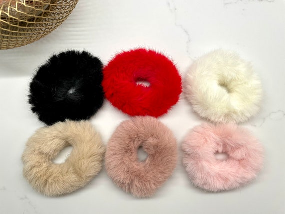 Fur scrunchie on sale