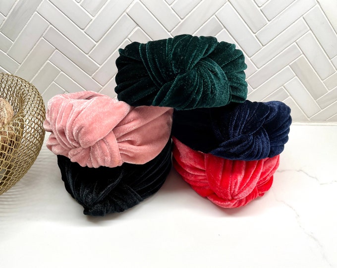 Wide Velvet Large Top Knot Headband