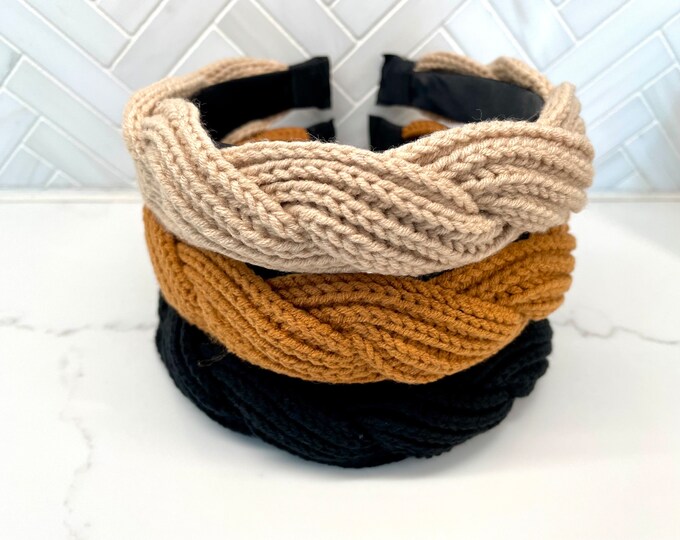 Braided Knit headband/ headbands for women/ headbands / winter headbands / fall headbands