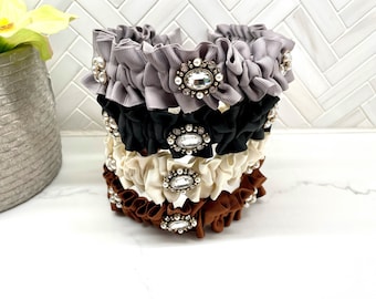 Rhinestone Pearl Brooch Headband