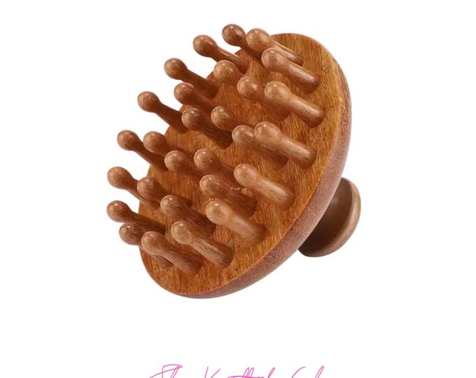Handcrafted Sandalwood Scalp Massager | Natural Hair Growth, Stress Relief Tool