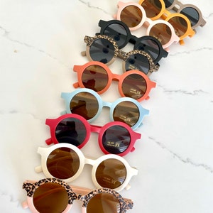 Lunettes de soleil rondes polarisées UV400 vintage unisexes / Lunettes de soleil pour garçons / Lunettes de soleil pour filles / Lunettes de soleil pour enfants