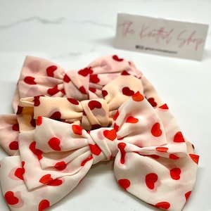 Oversized Heart  bows barrette / Valentine bows / Large bows