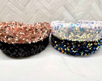 Thick Sequins Sponge Puff Headband