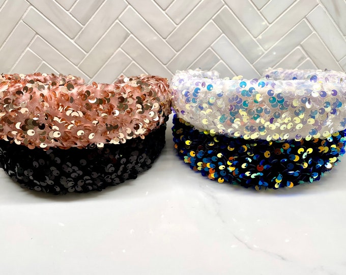 Thick Sequins Sponge Puff Headband