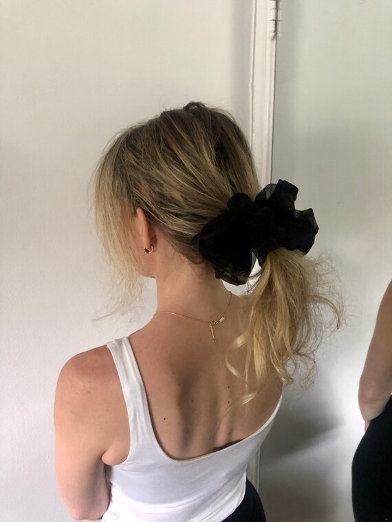 6 Organza-Haargummis, Elastisch – Weich, Glänzend, Für Damen & Mädchen, Mittlere Größe