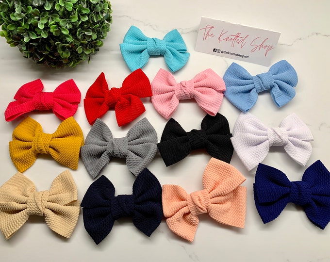 Stretch Liverpool Fabric Bow