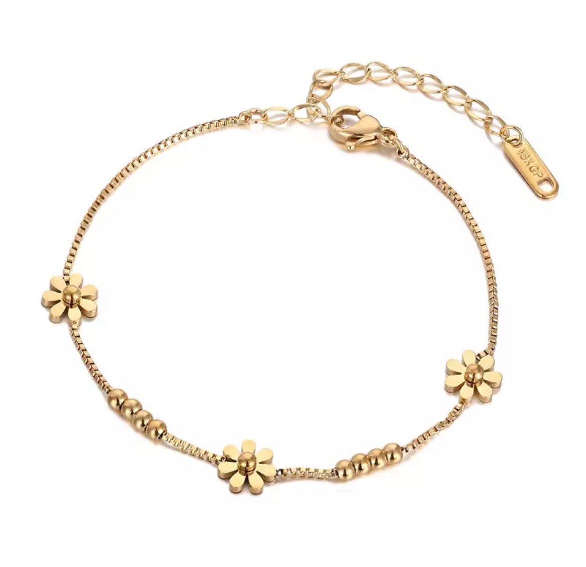 White Daisy Flower Bracelet - Spring Jewelry for Daughter - Handmade Glass  Beaded Bracelet for Girlfriend - Fiona - IUP011 - FIONA ACCESSORIES