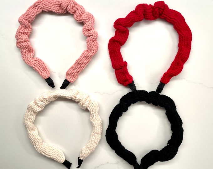 Thin Knit Scrunchie Headband