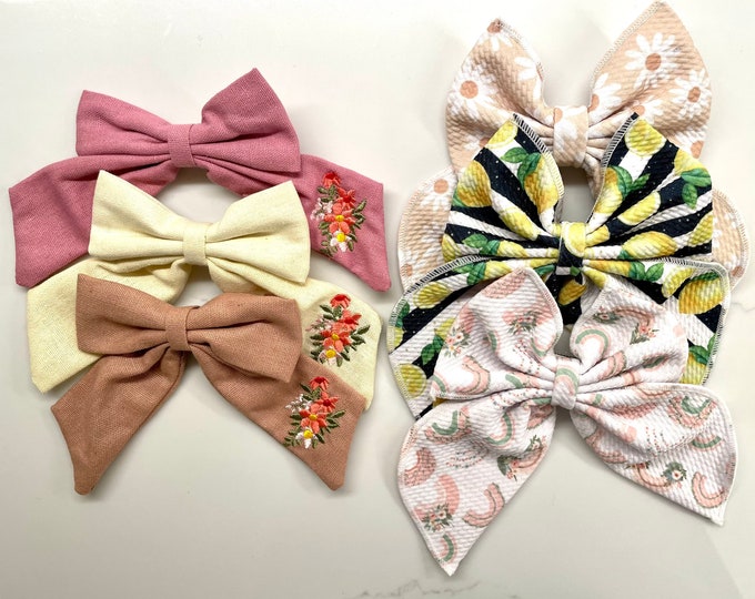 Sailor Cotton Fabric Bow