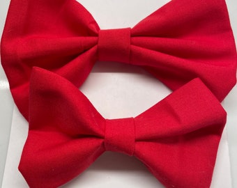 Red Cotton Fabric Bow