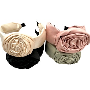 Silk Rose Headband/ Rosette Headband / Rose Headband / Silk Headband/ Bohemian Headband / Flower Crown Headband