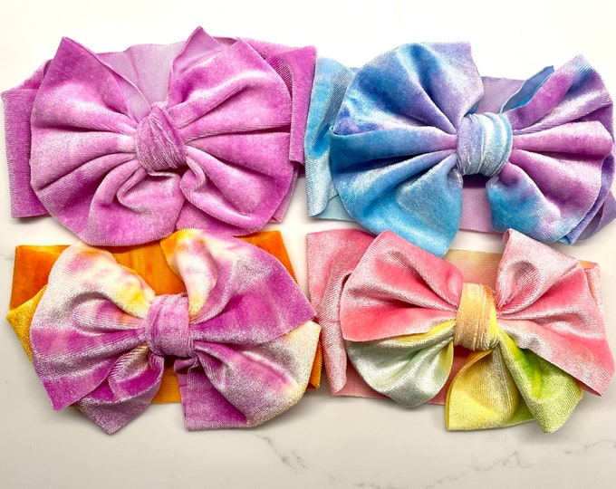 Oversized Tie Dye Baby Bow