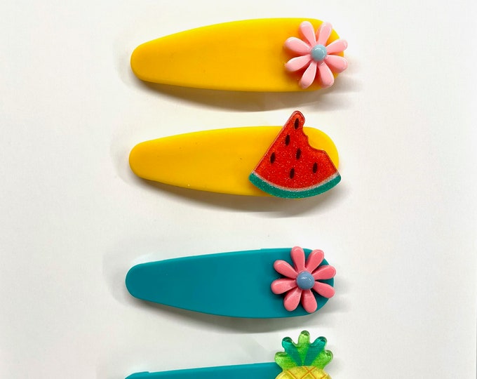 Summer Fruit and Flower Snap Clips