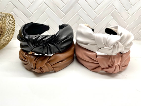 Soft Leather Top Knot Headband Soft Leather Top Knot Headband
