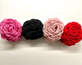 Floral Silk Rose Hair Claw Clip/ Silk hair clip / flower clip