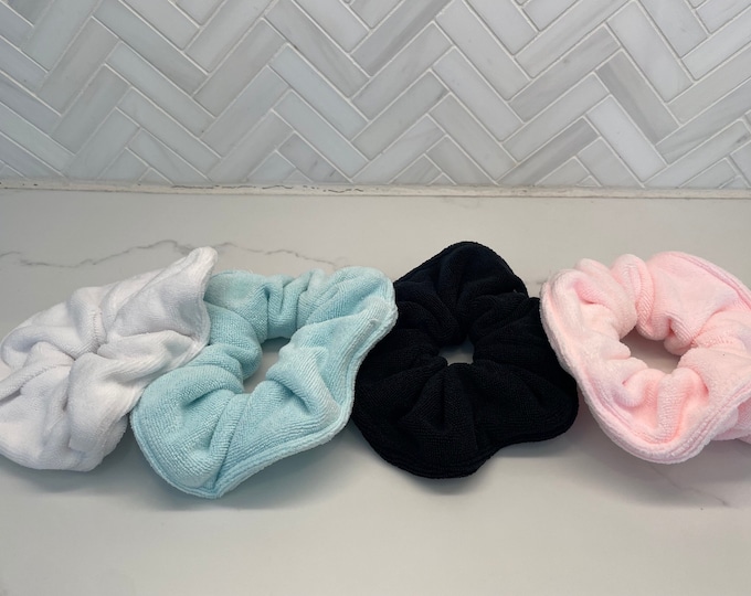 Terry Cloth Towel Oversized Scrunchie / Women’s towel Scrunchie