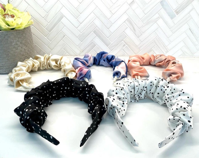 Oversized Silk Scrunchie Headband