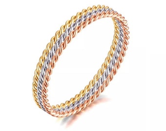 Intertwined Gold Plated Rings