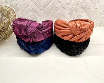 Wide Shimmer Silk Large Top Knot Headband