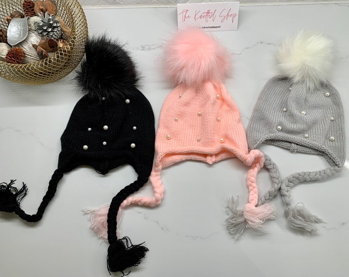 Pearl Infant Knitted Hat