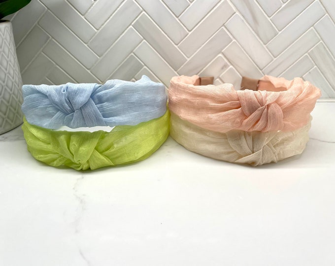 Bright Silk Top Knot Headband