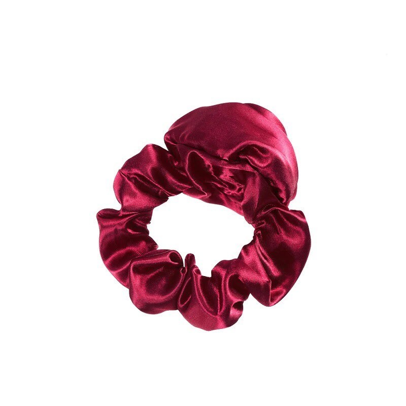 rose strap print satin scrunchies wing knot hair elastic glossy scrunc –