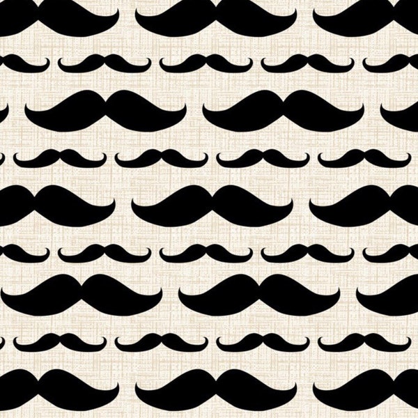 Tissu de coton moustache, tissu à coudre, tissu de courtepointe, coton, tissu diy, livraison gratuite, tissu cadeau