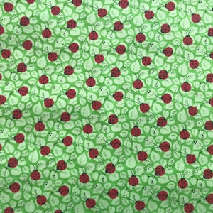 Ladybug cotton fabric, cotton fabric, sewing fabric, quilting fabric, yellow fabric, my ladybug, ladybug, cotton, diy supplies, fabric,