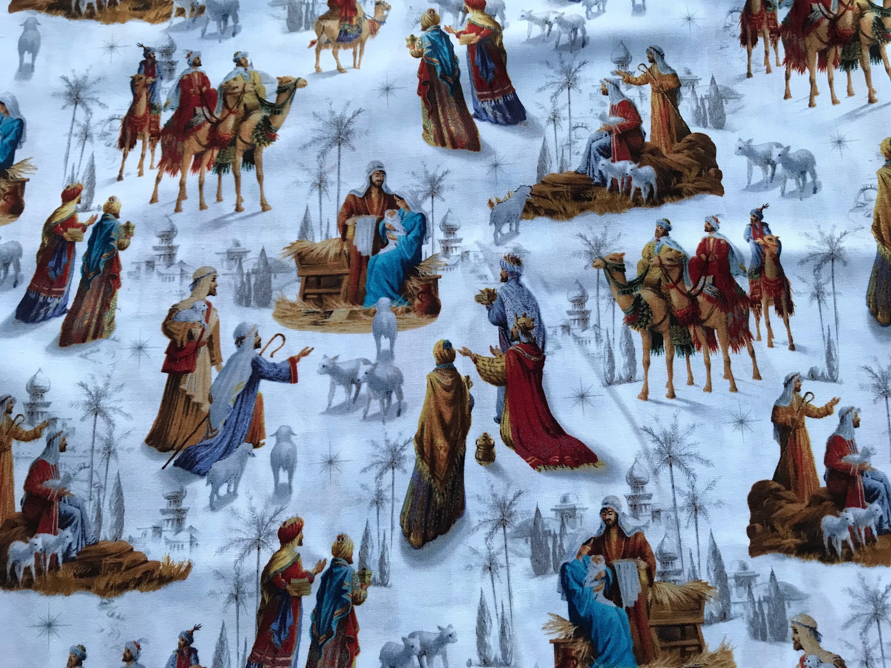 Nativity Christmas cotton fabric cotton fabric sewing Etsy