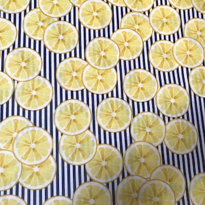 Lemon cotton fabric, cotton fabric, quilting fabric, sewing fabric, face mask fabric , free shipping, gift, decor fabric