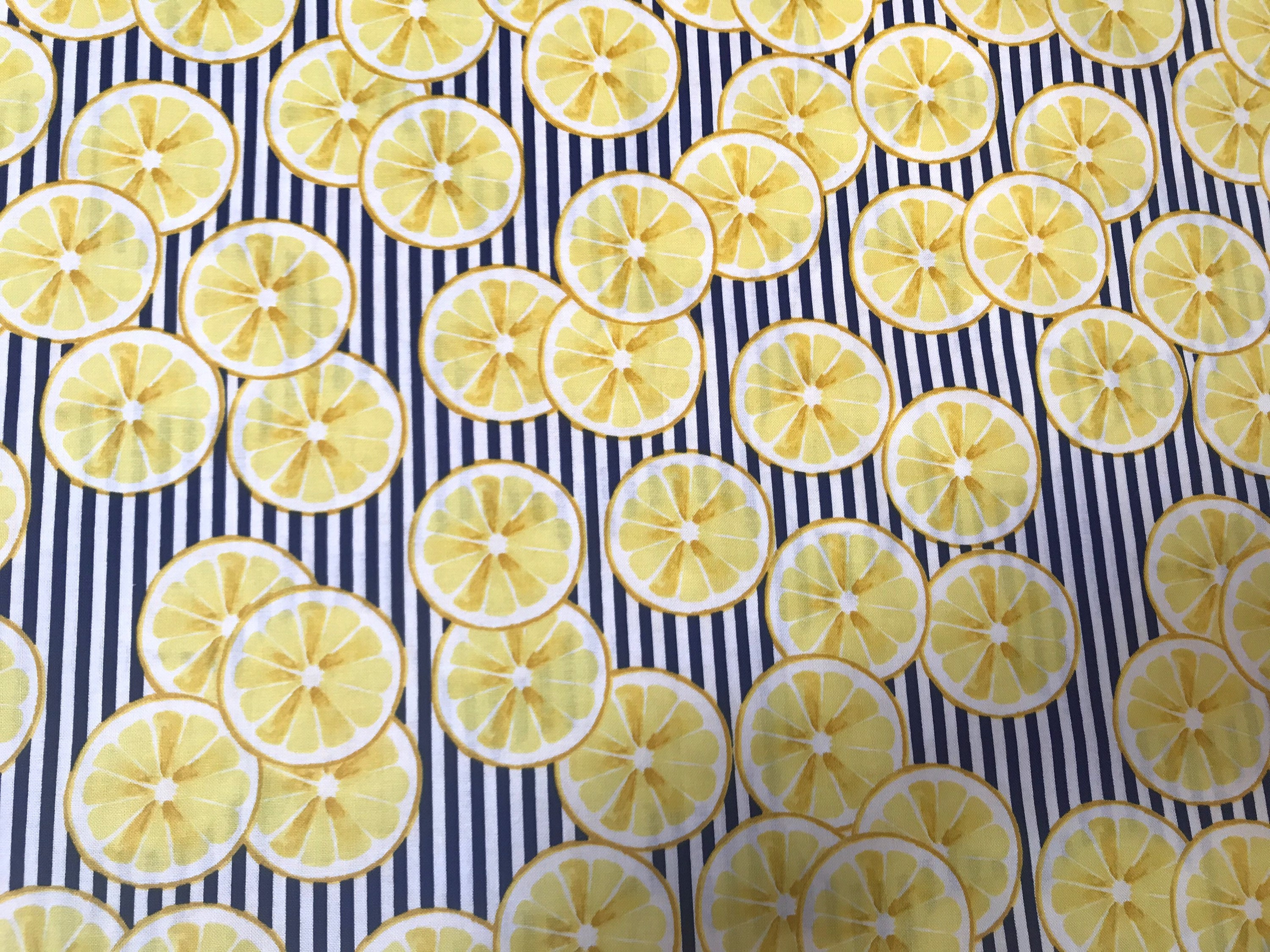 Lemon Cotton Fabric, Cotton Fabric, Quilting Fabric, Sewing Fabric