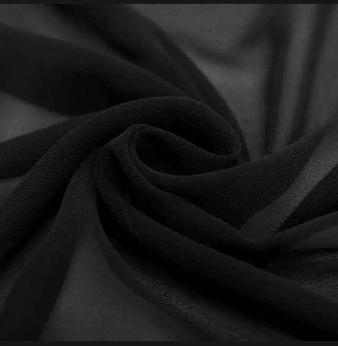 Plain Black Chiffon Fabric Bridal Dress Fabric Etsy