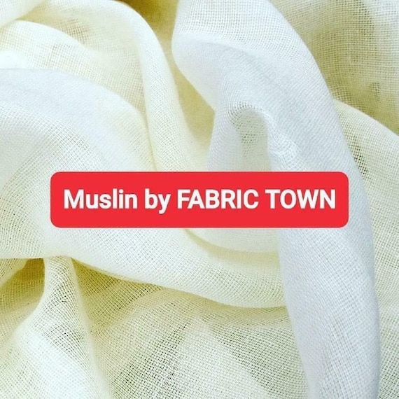100% Egyptian Cotton Muslin Fabric Cheese Cloth Chemical free unbleached  150cm Sold By Metres