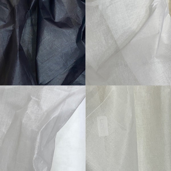 100% Cotton Organdy Fabric Dress Craft Lining Stiff Sewing Material 44''WIDE