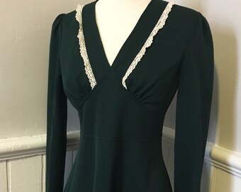 forest green long sleeve dress